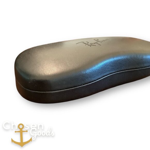 Ray-Ban Hard Case Black Flip Top for Sunglasses with New Logo Cleaning Cloth - Picture 5 of 6